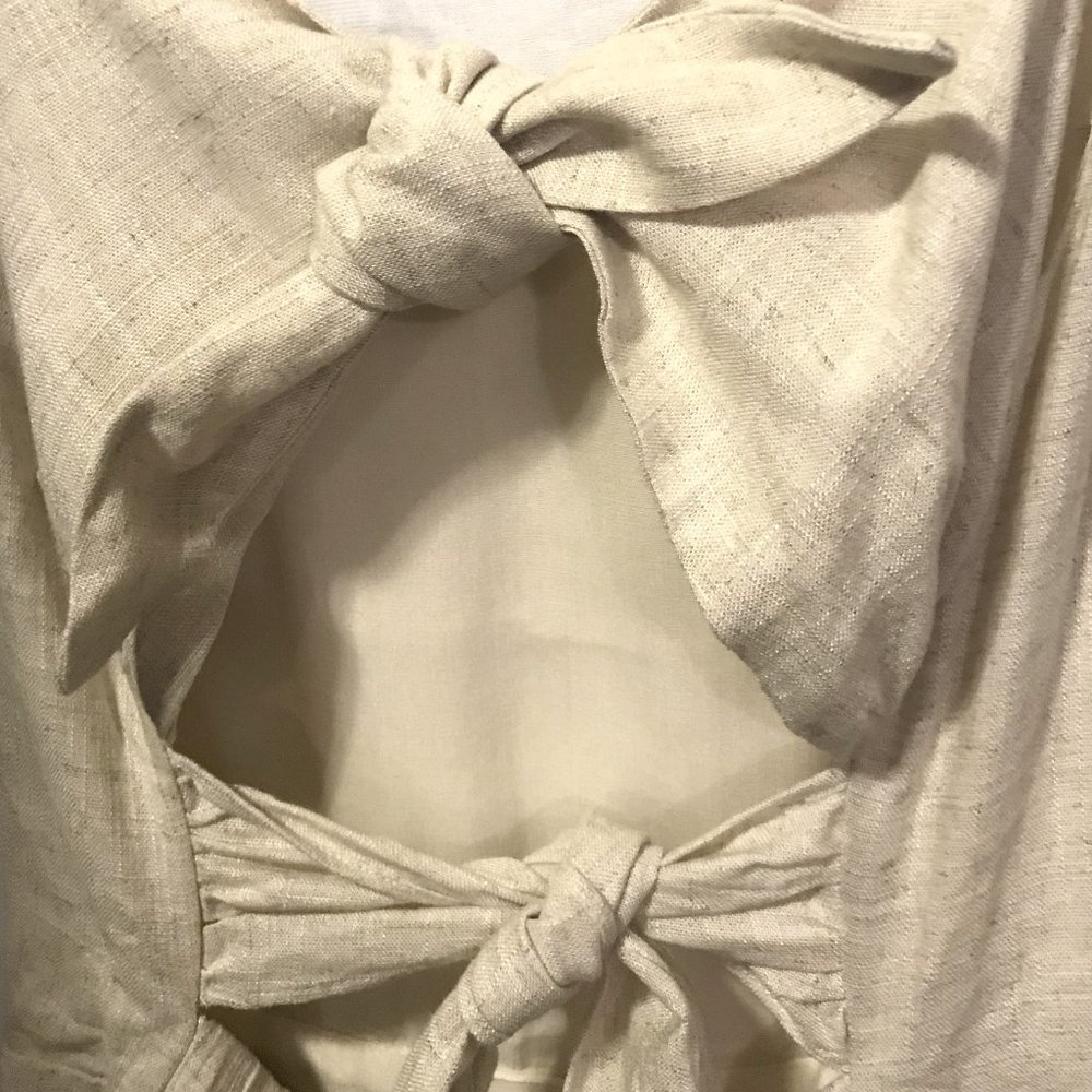 AKIRA Linen Double Ties Dress